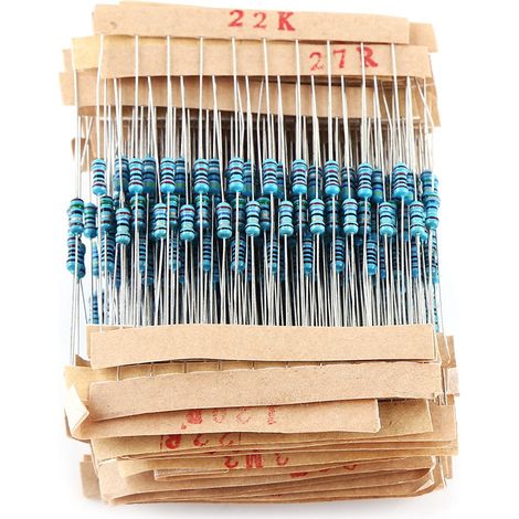 Kit de 560 résistances à film métallique, 56 valeurs différentes, composants électroniques assortis pour projets DIY et réparation (1/5)