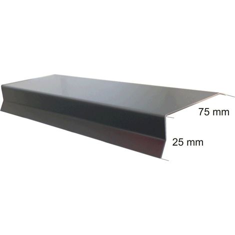 Sarei Stirnbrettprofil 1000 x 75 x 25 mm anthrazit Dachabschlüsse