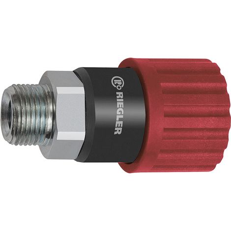 Riegler Dreh-Sicherheitskupplung NW 6, ISO 6150 C, Stahl, G 3/8 AG (1/3)