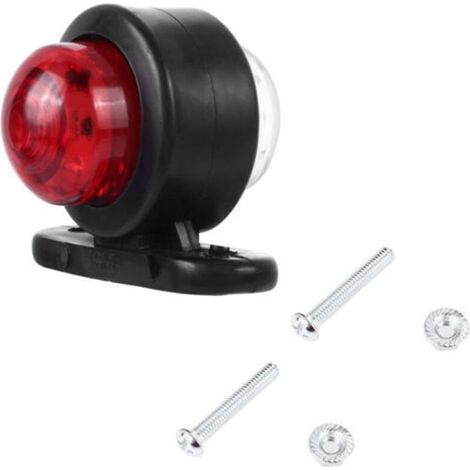 4 unités – Feux latéraux LED pour remorque, feux de position et clignotants (blanc/rouge), compatibles 12 V / 24 V, pour camion, fourgon, bus, camping-car et remorque – homologués CE (1/5)