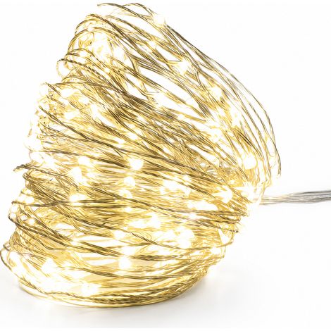 Guirlande Lumineuse LED USB, 200 LED Blanc Chaud, 8 Modes, Fil de Cuivre pour Décoration Intérieure et Jardin (1/5)
