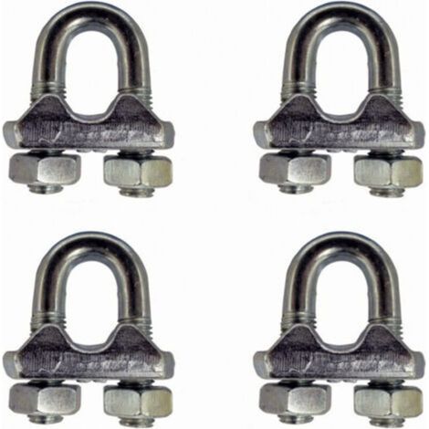 Lot De 4 Pinces D'arrêt Pour Corde De Serre 10mm En Acier Inoxydable