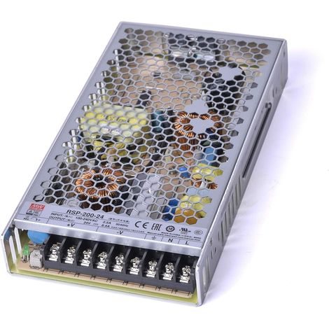 Alimentatore Switching 201.6W 24Vdc 8.4A 3 Uscite RSP-200-24 MEAN WELL