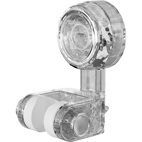 Adhésif pour support mural de douche, support de douche flexible, arceau de douche sécurisé avec angle réglable, support de pommeau de douche facile à installer, sans perçage (1/5)