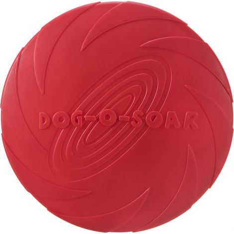 Lot de 2 frisbees pour chien en caoutchouc naturel, jouet d’extérieur résistant, 18 cm (1/5)