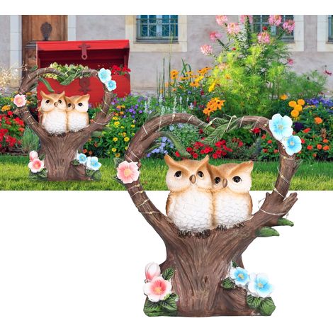 Veilleuse solaire créative pour jardin, décoration extérieure en forme de cœur représentant un couple d'animaux pour balcon ou cour JX1009 (1/5)