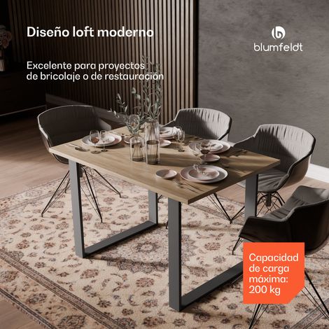 Blumfeldt UrbanFodge U patas de mesa de Blumfeldt diseño moderno  para proyectos de bricolaje  200 kg de capacidad de carga