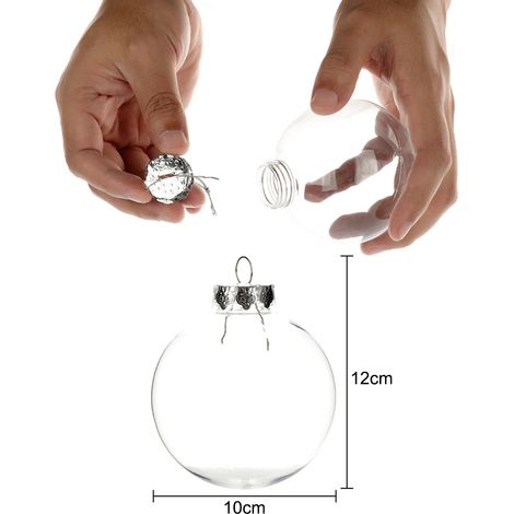 Boules de Noël transparentes en plastique PET, cadeaux, pendentif à suspendre au sapin de Noël, décorations de Noël (1/5)