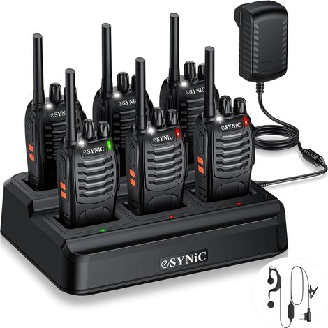 6pcs Talkie-Walkie Rechargeable PMR446 sans Licence avec CTCSS/DCS (1/5)