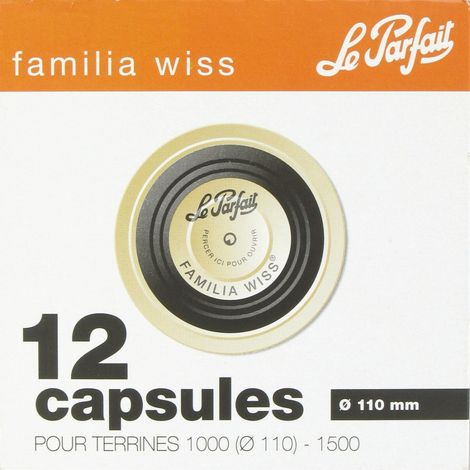 Capsule pour terrine familia wiss Ø 110 Noire - Boite 12 - LE PARFAIT
