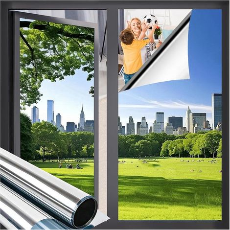 Film de fenêtre antireflet, protection thermique, effet miroir, 30 x 200 cm, protection UV, protection de la vie privée, protection solaire (1/5)