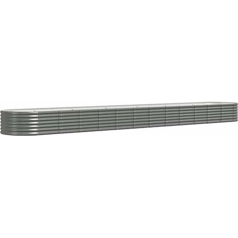 Fioriera da giardino Letto Giardino Acciaio Zincato 512x80x36 cm Grigio (1/4)