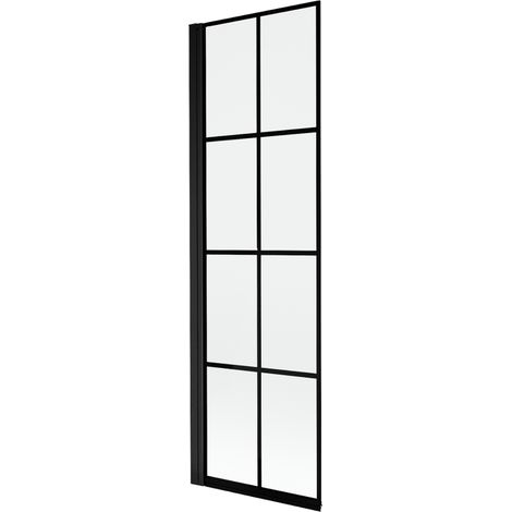 Mexen Mist paratia da doccia 1 anta sinistra 60 x 150 cm, griglia nera, nero - 8A9-060-001-70-77-L (1/4)