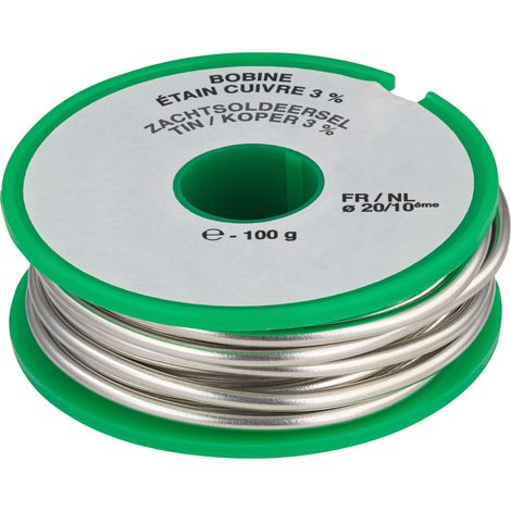 Carrete Hilo de Soldadura Estaño QUICK PLOMBERIE - rollo de 100 g. (1/3)