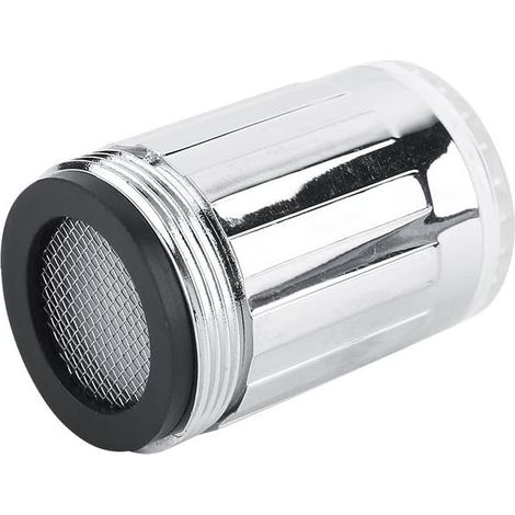 3 Lumiere LED Couleur Faucet, Pomme de Douche avec Capteur de Température et Changement de Couleur, Filtre à Eau de Robinet avec Adaptateur de Filetage Interne pour Cuisine et Salle Bains éviers-Fei Y (1/5)