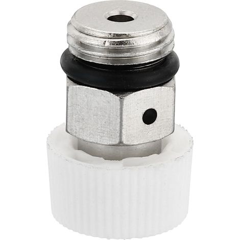 1/4" BSP Mâle Filet Manuel Radiateur Air Ventilation Argenté Blanc (1/5)