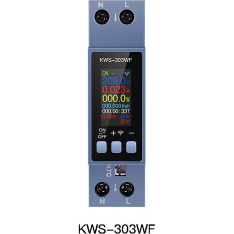 Interruptor de contador eléctrico Wi-Fi, AC85-270V, conector Wi-Fi, contador de energía inteligente, temporizador, compatible con Alexa, medidor de consumo de energía