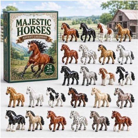 Chevaux collection calendrier avent 2026 2D boîte surprise
