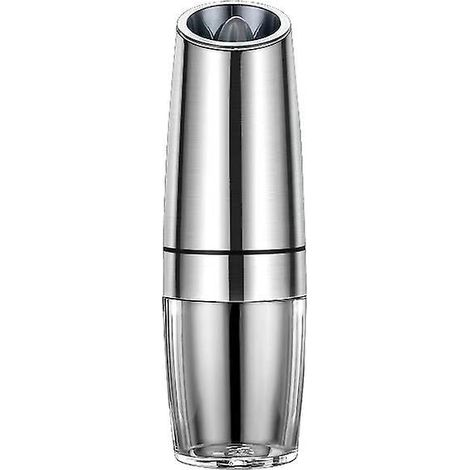 Batteriebetriebenes Salz- und Pfeffermühlen-Set (1 Mühle) – inklusive Ständer – helles Licht – einstellbarer Mahlgrad