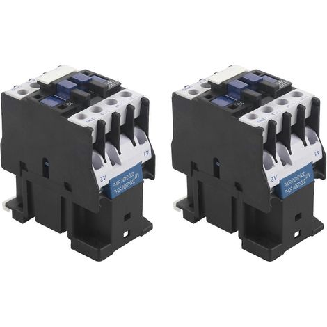 2 contacteurs de puissance CA 1NO CA 220 V 50/60 Hz, relais de démarrage moteur à bobine 32 A triphasé (1/5)
