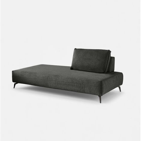 Divano modulare chaise longue con cuscino sfoderabile Campiglio E200 - Grigio Scuro