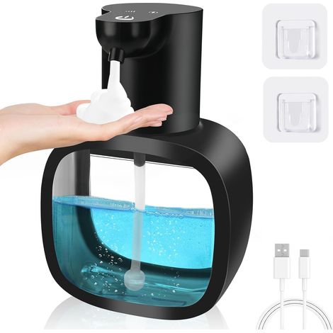 500 ML Distributeur de Savon Automatique, Rechargeable par USB, Distributeur de Savon Électrique avec Capteur, Ipx5 Étanche sans Contact Distributeur (1/5)
