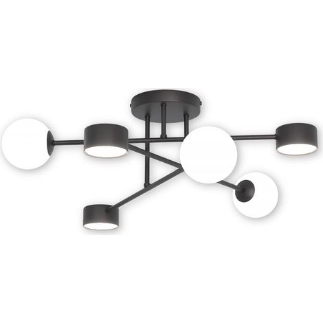 Plafoniera Sputnik minimal nera 6 luci GX53/G9 Emibig (1/5)