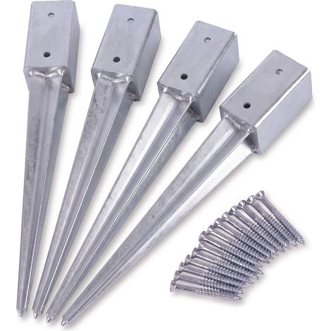 Set of 4 Stainless Steel Drive-In Post Anchors, 81 x 750 mm (1/5)