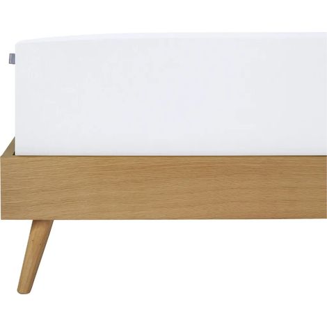 Drap-housse Schiesser Jessi en jersey premium  100 % coton peigné issu d'une production durable  Pour matelas de 180 x 200 cm à 190 x 200 cm  Épaisseur de matelas jusqu'à 22 cm  Blanc (1/5)