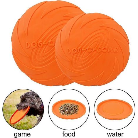 Disque volant interactif en caoutchouc souple pour chien, jouet à mâcher pour animaux de compagnie (1/5)