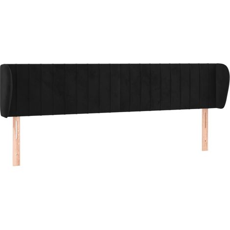 Maison Exclusive - Kopfteil mit Ohren Schwarz 203x23x78/88 cm Sam
