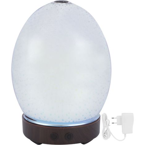 Ätherisches Öl-Diffusor aus Glas (100 ml) mit 7-farbigem LED-Nachtlicht – Betrieb mit 100–240 V, EU-Stecker (1/5)