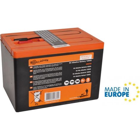 Batteria GGL Alcalina GALLAGHER 9 V/120 Ah per Elettrificatori (1/2)