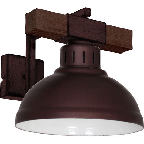 Applique industrielle bois métal Hakon E27 15W Luminex