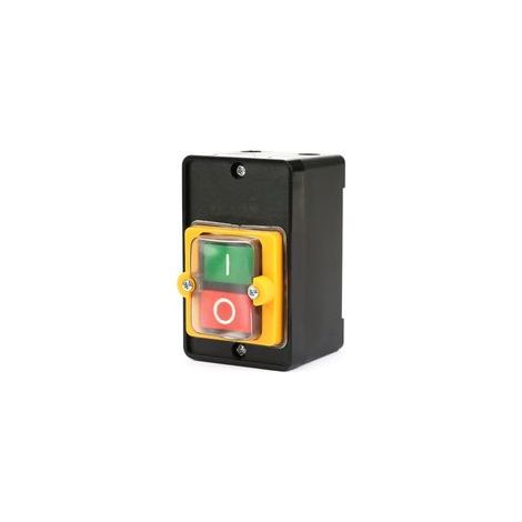 Commutateur à Bouton Poussoir, AC220V / 380V 10A Interrupteur à Bouton de Commande de Puissance étanche Monophasé/Triphasé, Bouton de Commande Marche/Arrêt Avec Coquillage, Interrupteur Machine Outil