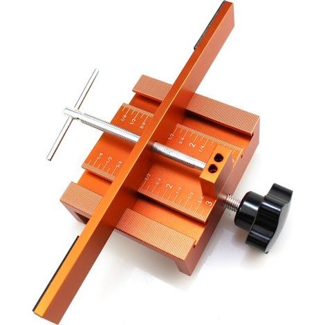 Herramienta robusta con cuerpo de aluminio para armarios con o sin marco, abrazadera de montaje para puertas de armario, brazo de soporte y abrazadera integrada. (1/5)