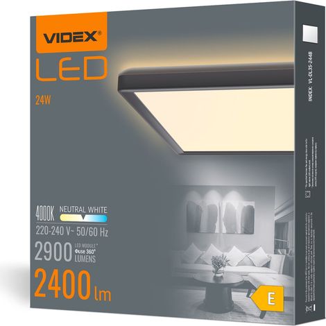 Lámpara de techo LED Videx-LED-Ceiling-DL3S-24W-Negra-4K (1/5)