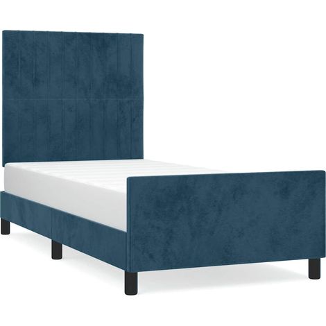 Maison Exclusive - Giroletto senza Materasso Blu Scuro 80x200 cm in Velluto