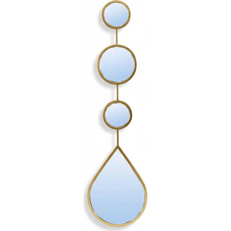 Miroir doré goutte 16x2x61cm