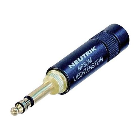 Jack 5.23 mm mâle, droit Neutrik NP3CM-B,STEREO Nombre de pôles: 3 stéréo noir 1 pc(s) (1/2)