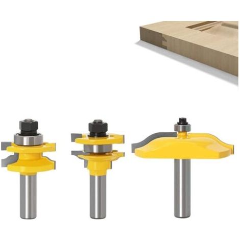 Fraise à Rainurer, Ogee Rail & Ogee Raised Panel [ 8 mm ], Fraise à Bois pour Outils de Menuiserie