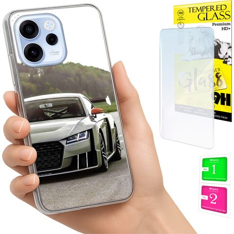 Custodia per Oppo Reno 15F / 15F FS Photo cover Cover posteriore + vetro 9H (1/5)