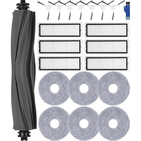 Kit de accesorios para la aspiradora Dreame L10s Ultra, L10 Ultra, 1 cepillo principal, 6 filtros HEPA, 6 paños, 7 cepillos laterales, Pi (1/4)