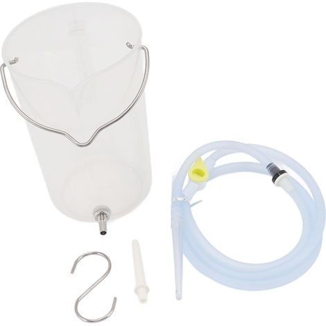 Seau à lavement au café 2L en plastique, portable et portable, pour usage domestique, avec débit réglable, pour soulager la constipation