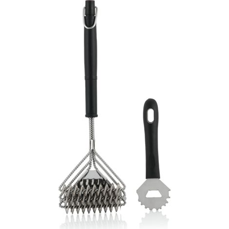 BBQ-Toro 2-Piece Ergonomic Grill Brush Set  Cepillo para Parrilla, Limpiador de Parrilla