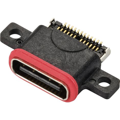 TRU COMPONENTS TC-10490668 Micro USB 3.1 type C ® femelle pour fixation par soudure Forme du connecteur: embase femelle horizontale Contenu: 1 pc(s) X558842 (1/4)