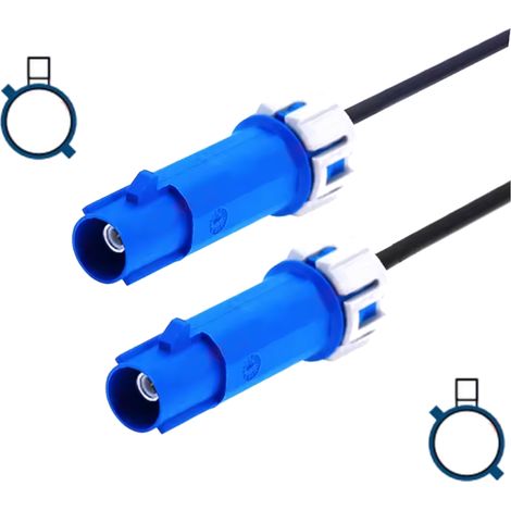 Cable Fakra con conector tipo C, resistente al agua, RG174, 8 m