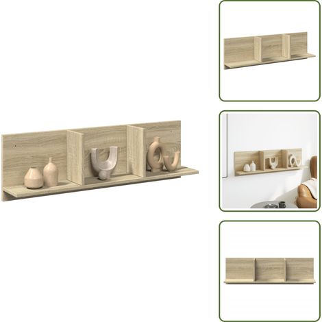 Wandschrank 100x16,5x30 cm Sonoma Eiche Holzwerkstoff - Wandschrank - Wandschränke - Hängeschrank - Hängeschränke (1/5)