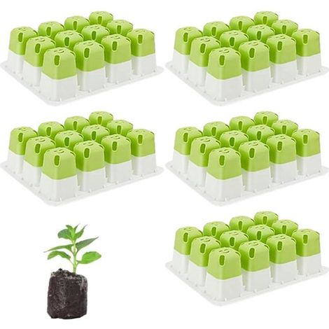 Plateau de semis réutilisable en silicone - 5, vert, standard, pour la culture de plantes d'intérieur, accessoire de jardin (aucun) (1/5)