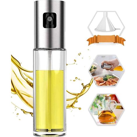 Sprayeur Huile - Bouteille Verre 100 ml - Pour Cuisine Baking Grillade Salade - Réutilisable